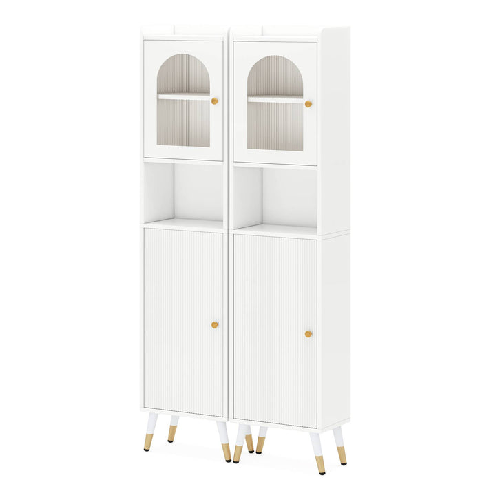 Tribesigns Storage Cabinet, 67’’ Bathroom Cabinet with 2 Doors and 6 Shelves Tribesigns