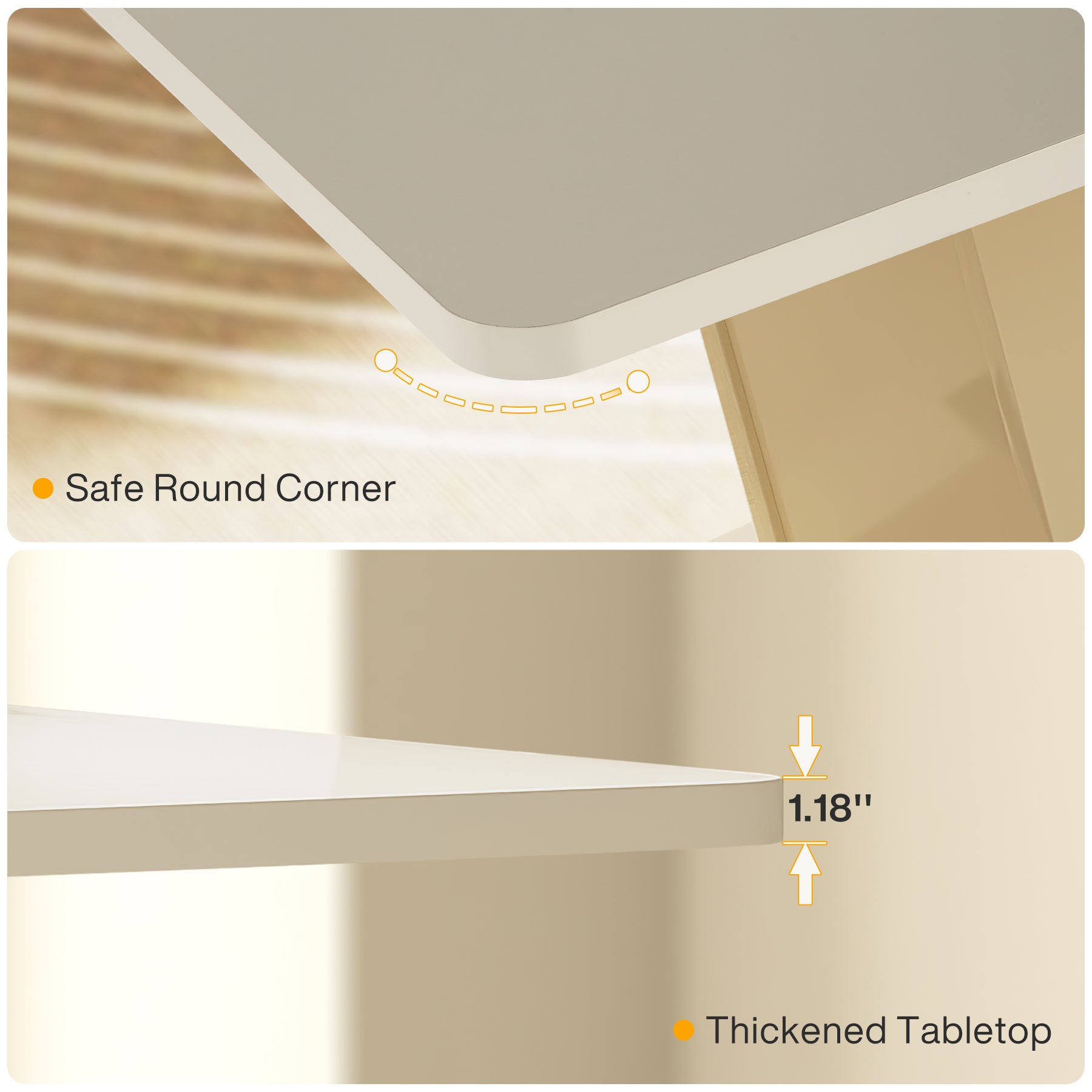 55" Dining Table, Modern Kitchen Table With U-shaped Base