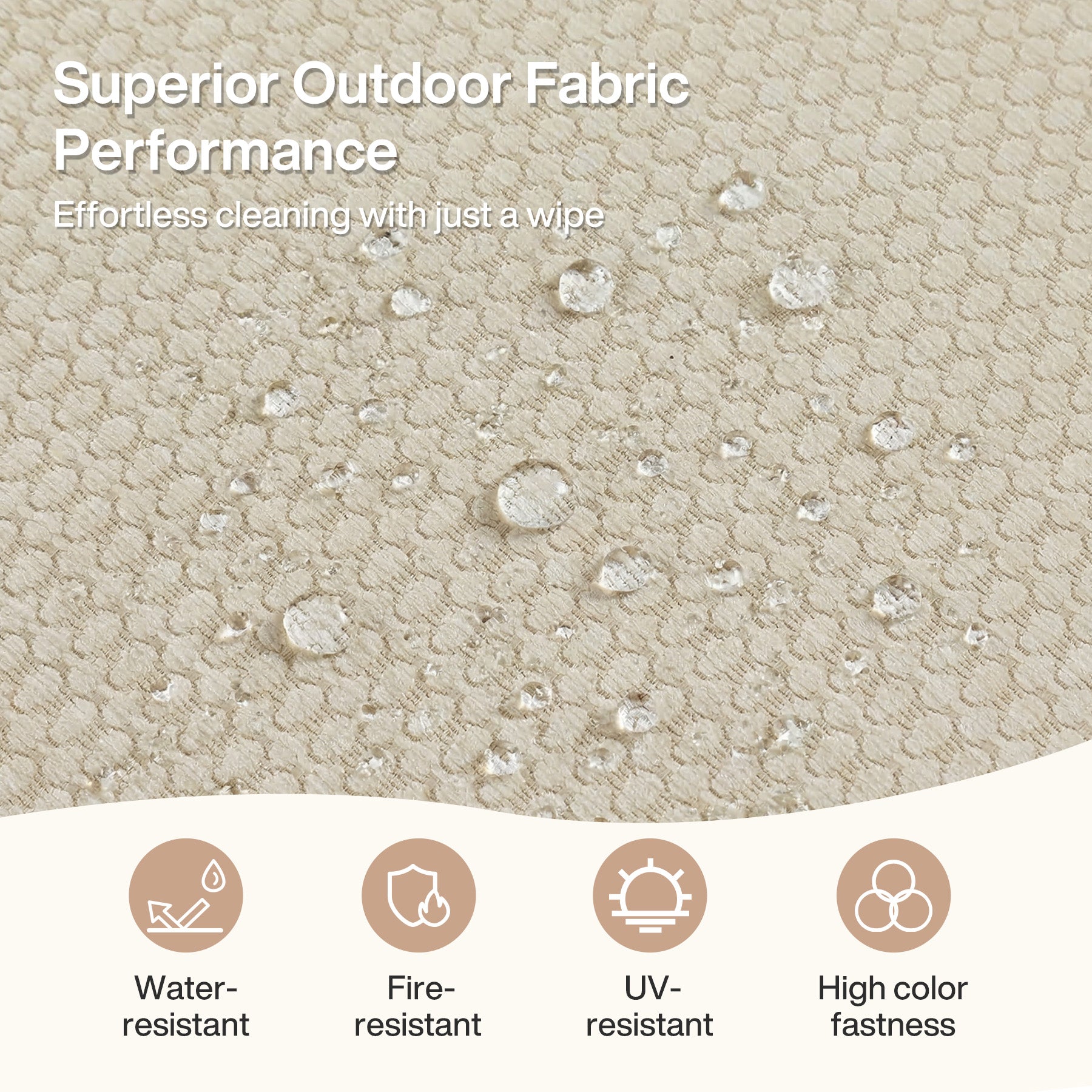 Patio Sofa Loveseat, Outdoor 2-Seater U-Shape Chair with Cushions