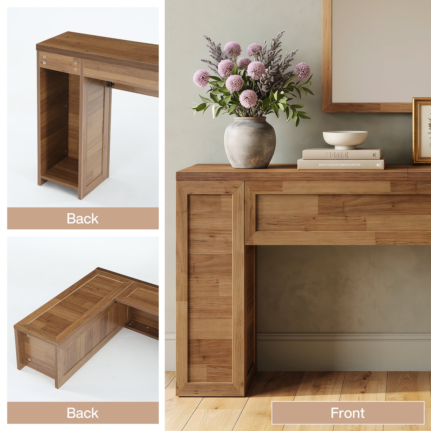 78.7" Long Console Table for Entryway, Farmhouse Narrow Sofa Table Behind Couch