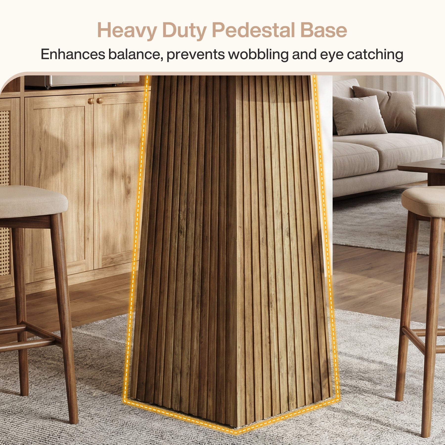 Round Bar Table,  31.5" Pub Table Dining Table for Dining Room, Kitchen