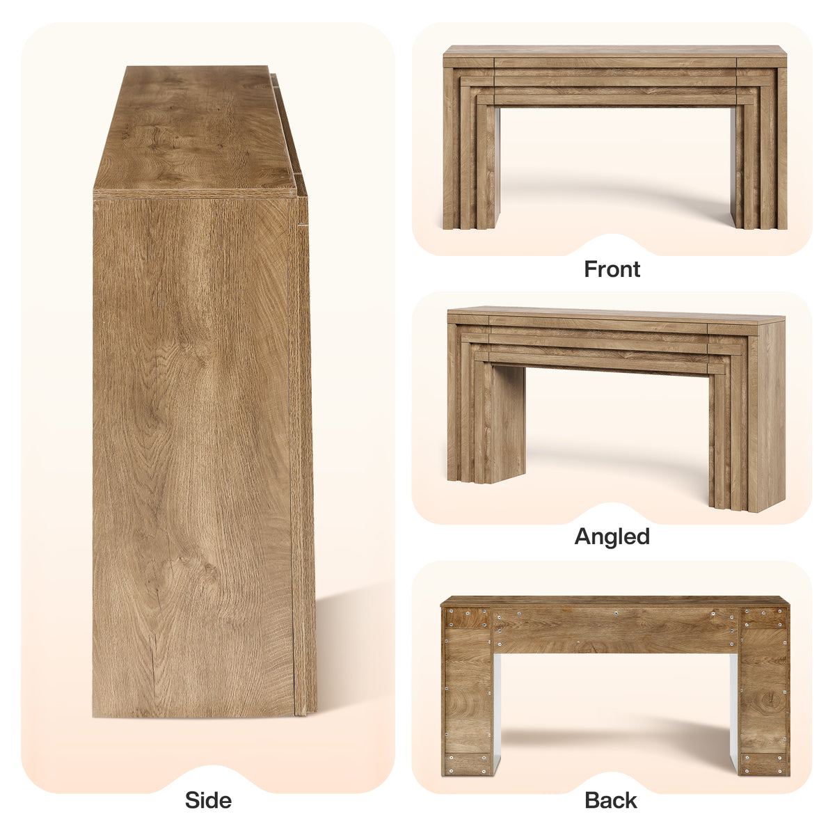 63" TV Stand for TVs Up to 75", Farmhouse TV Console with Hidden Cabinets for Living Room