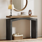 40" Farmhouse Console Table, Narrow Entryway Sofa Table with Hollow Design for Hallway, Foyer, or Living Room