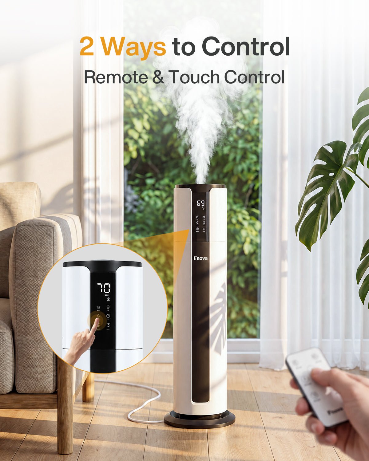 9L/2.38Gal Humidifiers For Large Room, Quiet Whole House Large Humidifier, Top Fill, Cover Up To 600ft²