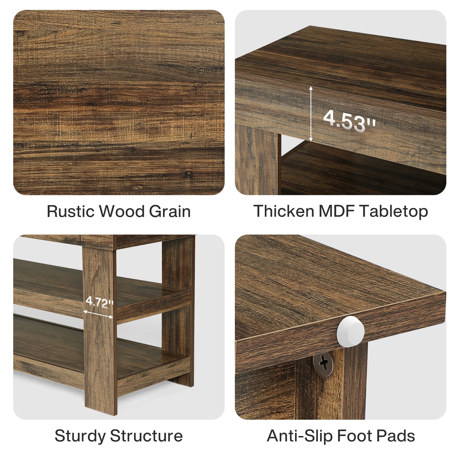 79" Extra Long Entryway Bench with Shoe Storage, Farmhouse Wood Shoe Bench