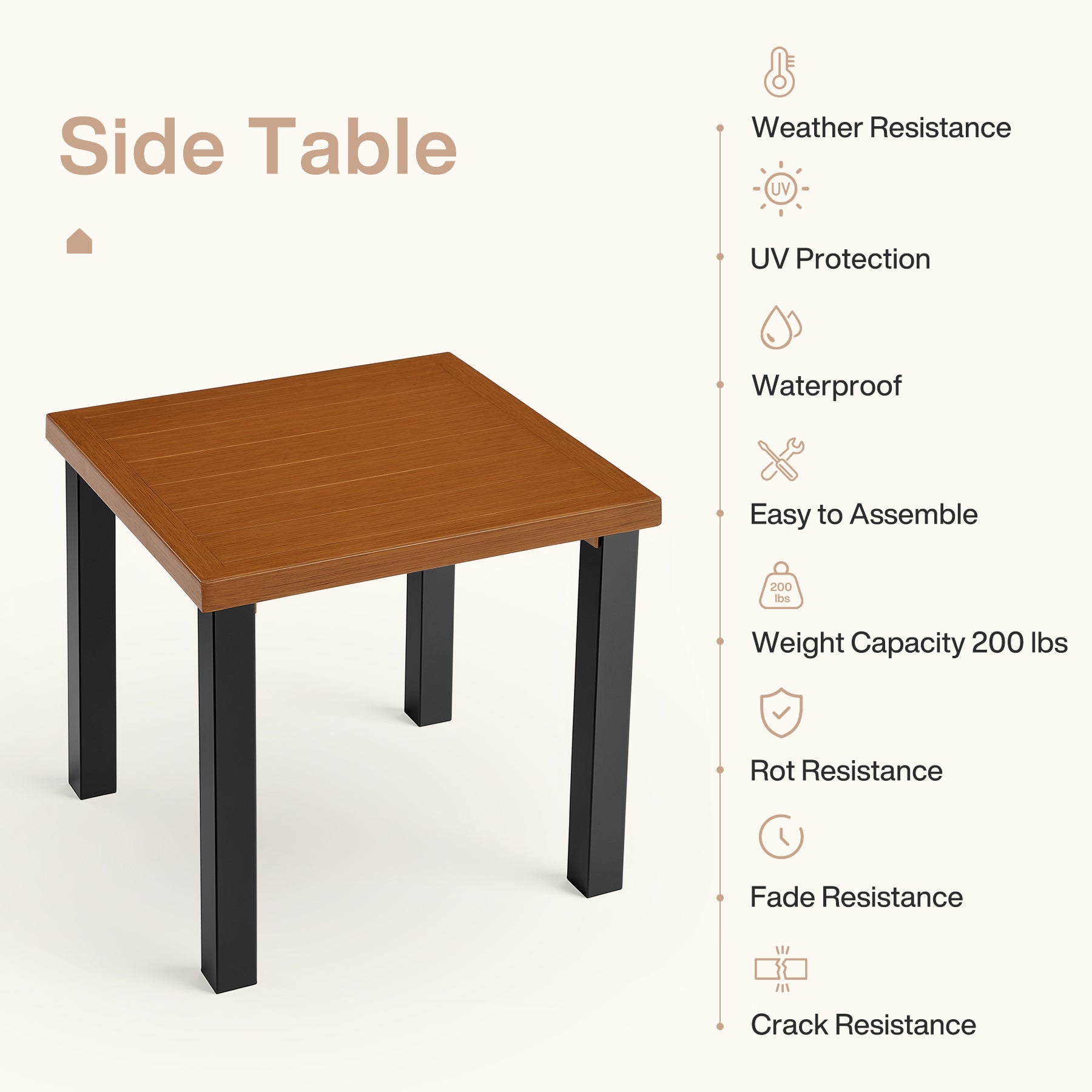 2-Person Patio Conversation Sets With Cushions, 3-Piece Outdoor Furniture Set