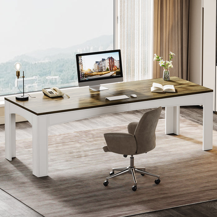 78.7" Two-Person Desk, Long Computer Desk Workstation Table