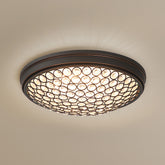 13" Ceiling Light Fixture, LED Flush Mount Ceiling Light with Modern Crystal 3