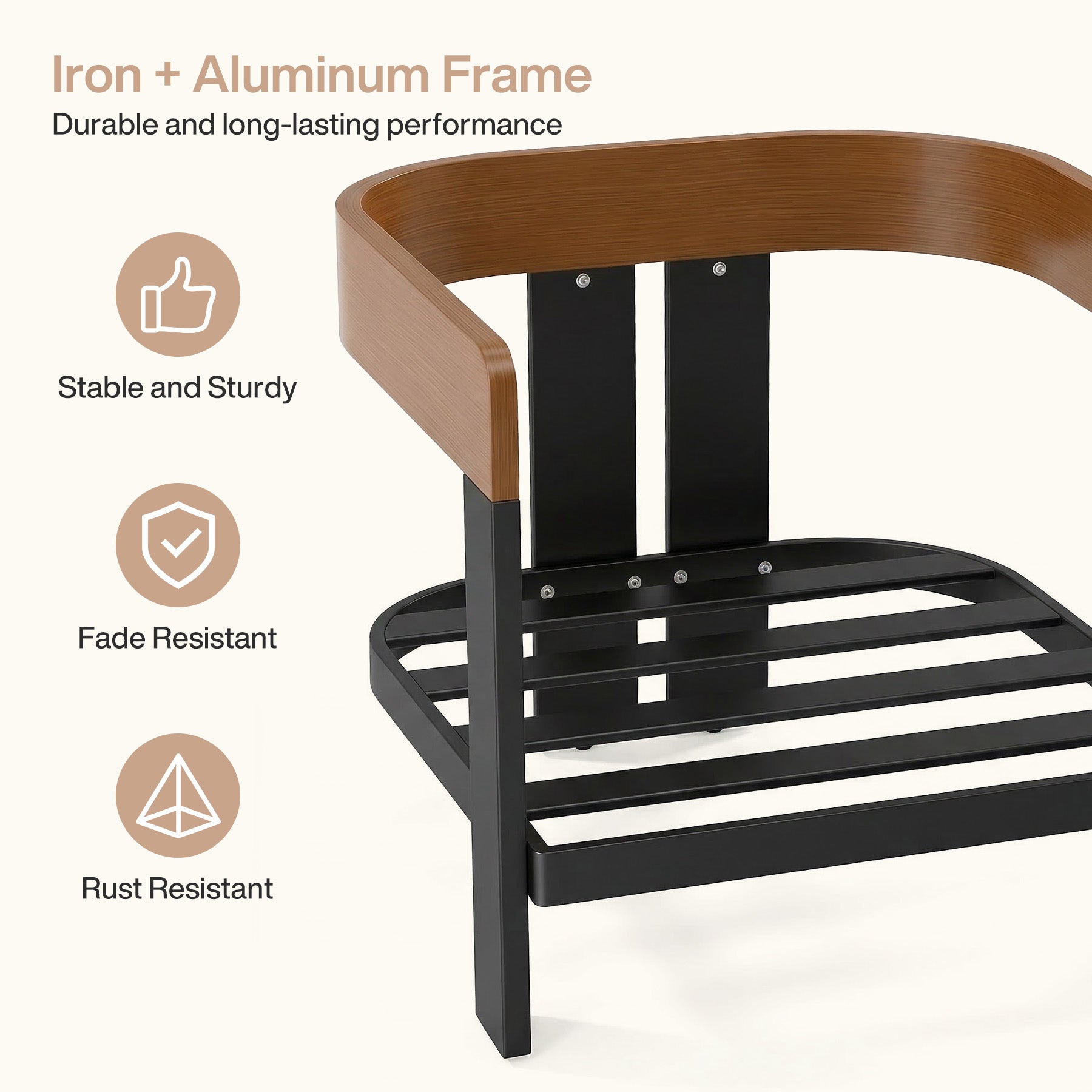 2-Person Patio Conversation Sets With Cushions, 3-Piece Outdoor Furniture Set