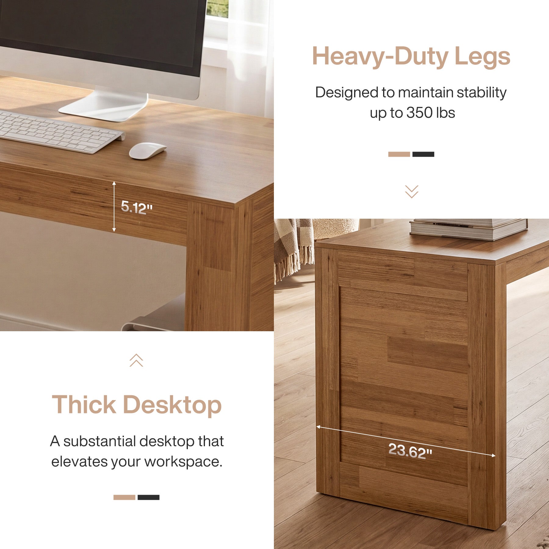 78.74" Two-Person Desk, Double Computer Desk Writing Table for Home Office