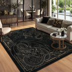 Tribesigns Washable Dragon Rug for Living Room,Non Slip Stain Resistant Indoor Carpet for Dining Room Office Home Decor