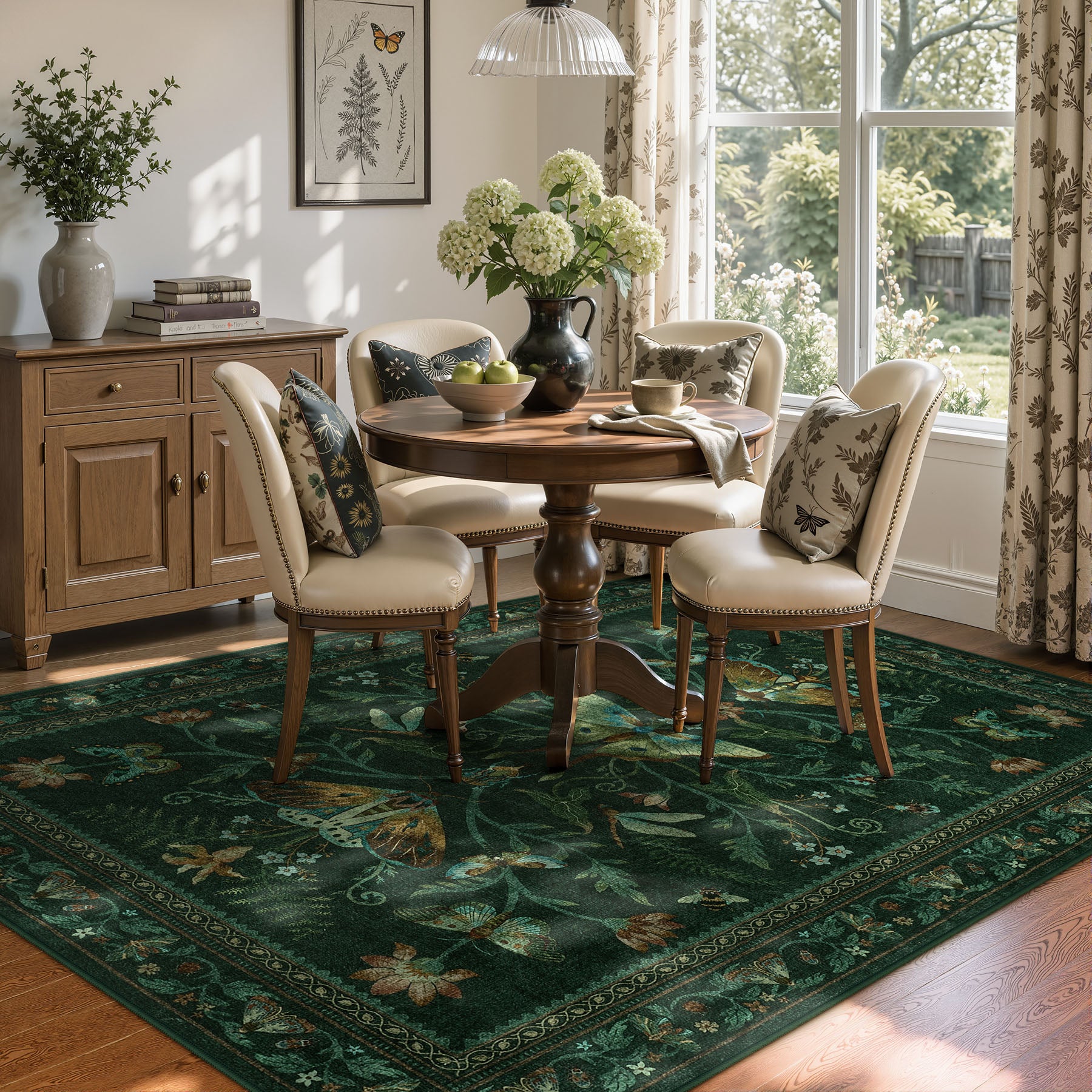 Insect Paradise Area Rug, Non-Slip Indoor Rug for Living Room Bedroom, Oeko-Tex Certified
