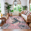 Vintage Alligator Print Area Rug, Washable Non-Slip Soft Low-Pile Carpet, Bedroom Living Room Kids