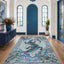 Vintage Alligator Print Area Rug, Washable Non-Slip Soft Low-Pile Carpet, Bedroom Living Room Kids
