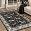 5x7 Boho Horse Print Area Rug, Vintage Animal Washable Non-Slip Carpet with Tassels, Oeko-Tex Certified