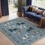5x7 Boho Horse Print Area Rug, Vintage Animal Washable Non-Slip Carpet with Tassels, Oeko-Tex Certified