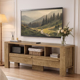63" TV Stand for 75" TVs, Entertainment Media Console with 2 Drawers and Open Shelves for Living Room 3