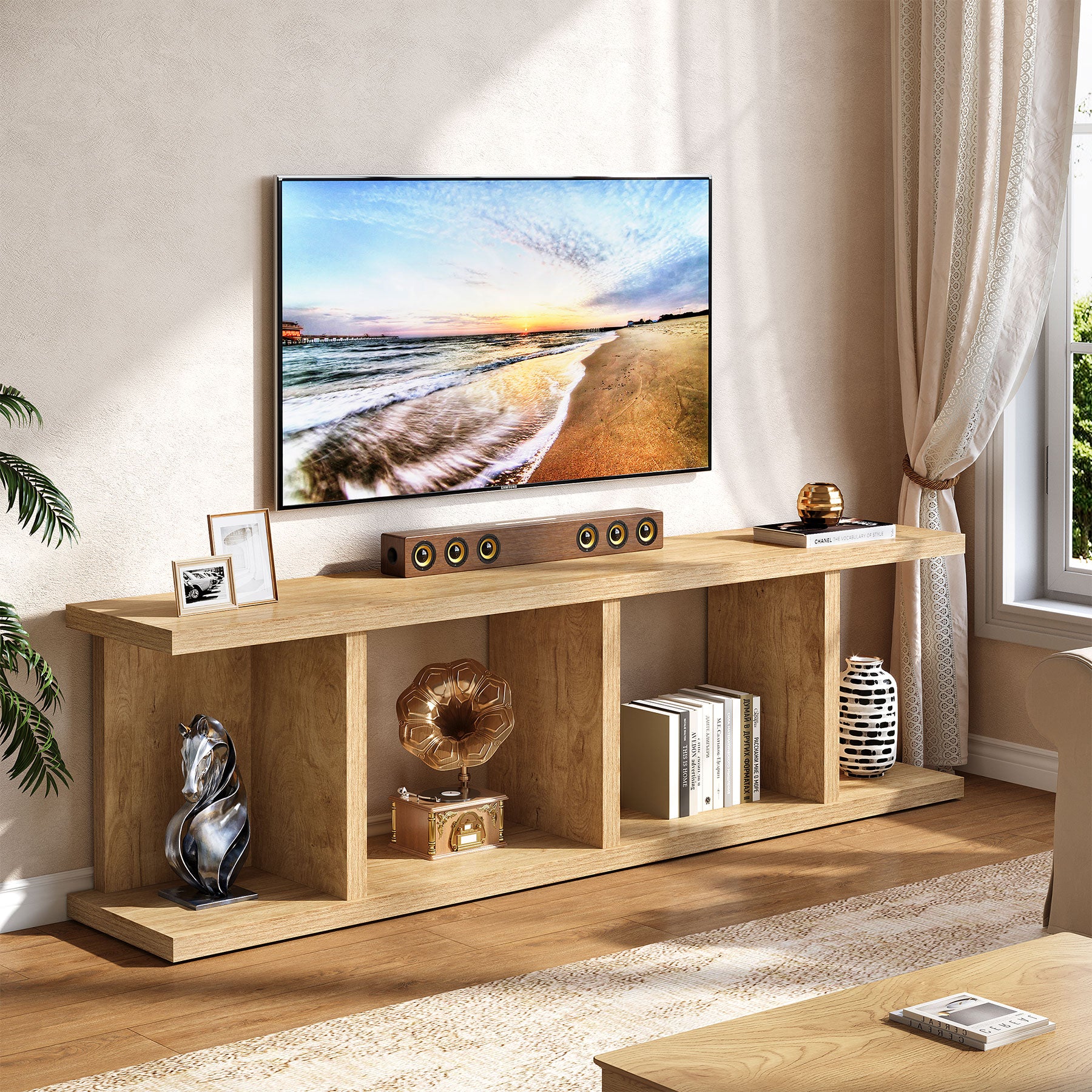 Tribesigns 70.8" TV Stand, Entertainment Center with Storage for Living Room