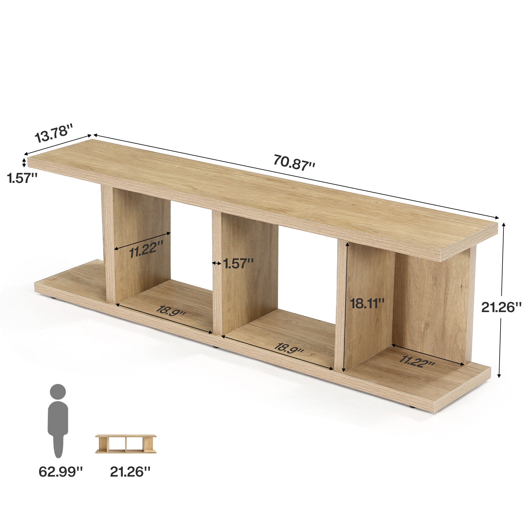 Tribesigns 70.8" TV Stand, Entertainment Center with Storage for Living Room