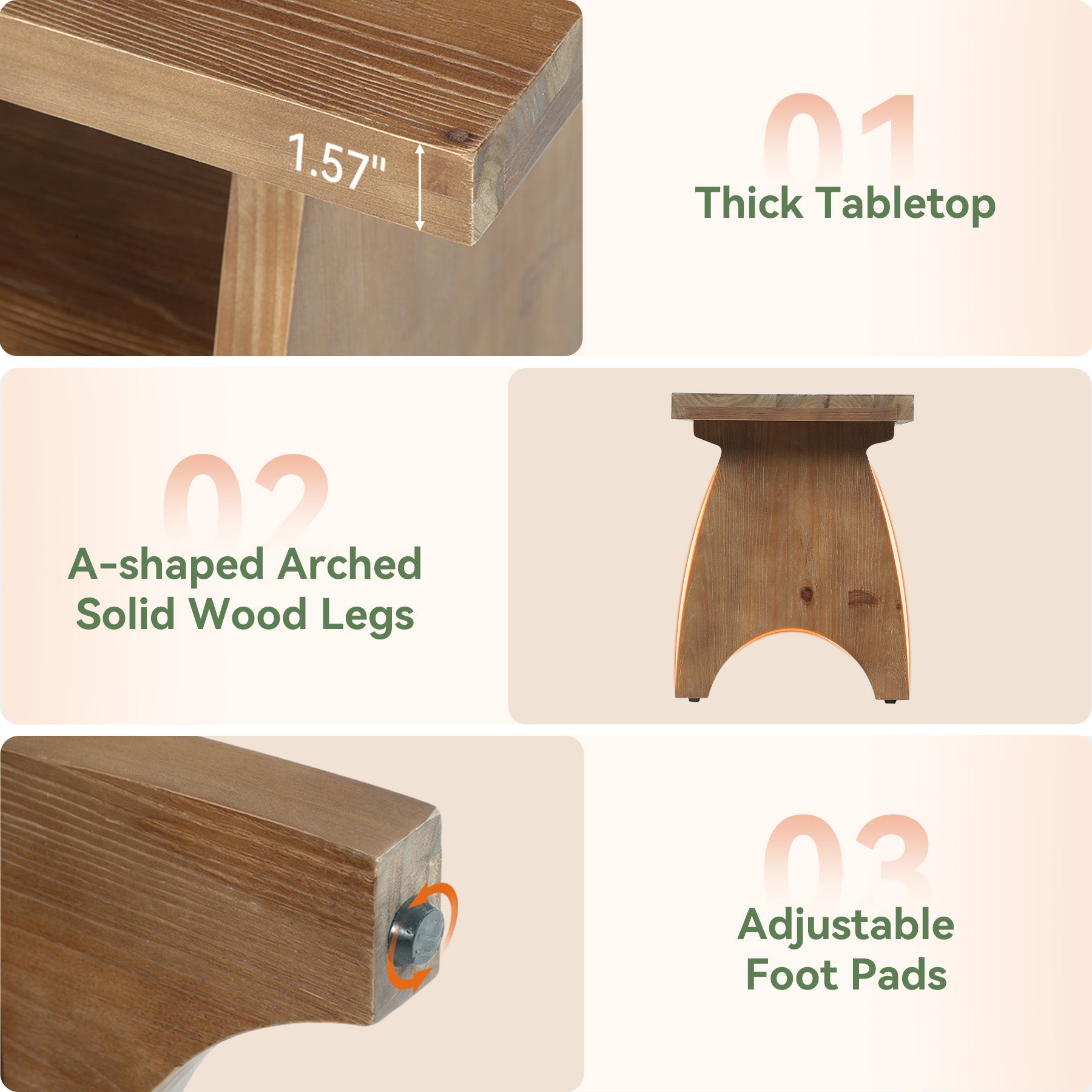 55" Farmhouse Entryway Bench with Shoe Storage & Open Shelf, Solid Wood, Hallway