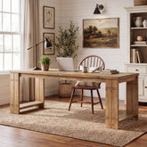 Solid Wood 2-Person Desk, 78.7" Extra-Long Computer Desk for Home Office 3