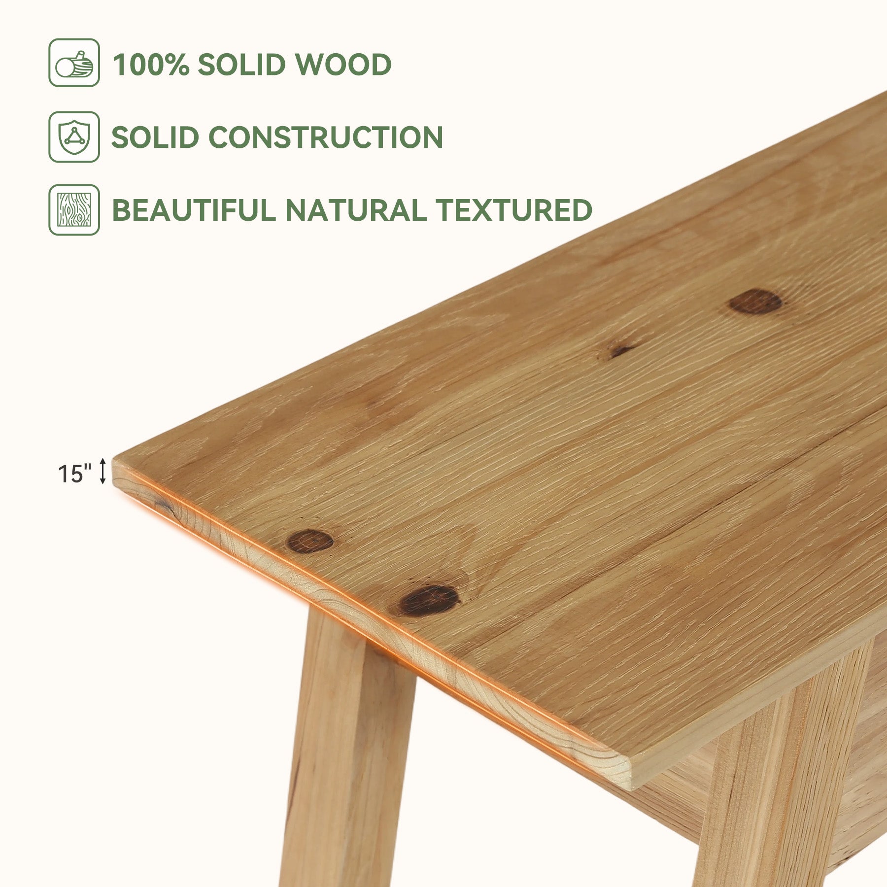 43.3" Solid Wood Console Table with 2 Drawers, Narrow Entryway Sofa Table with Shelf Storage