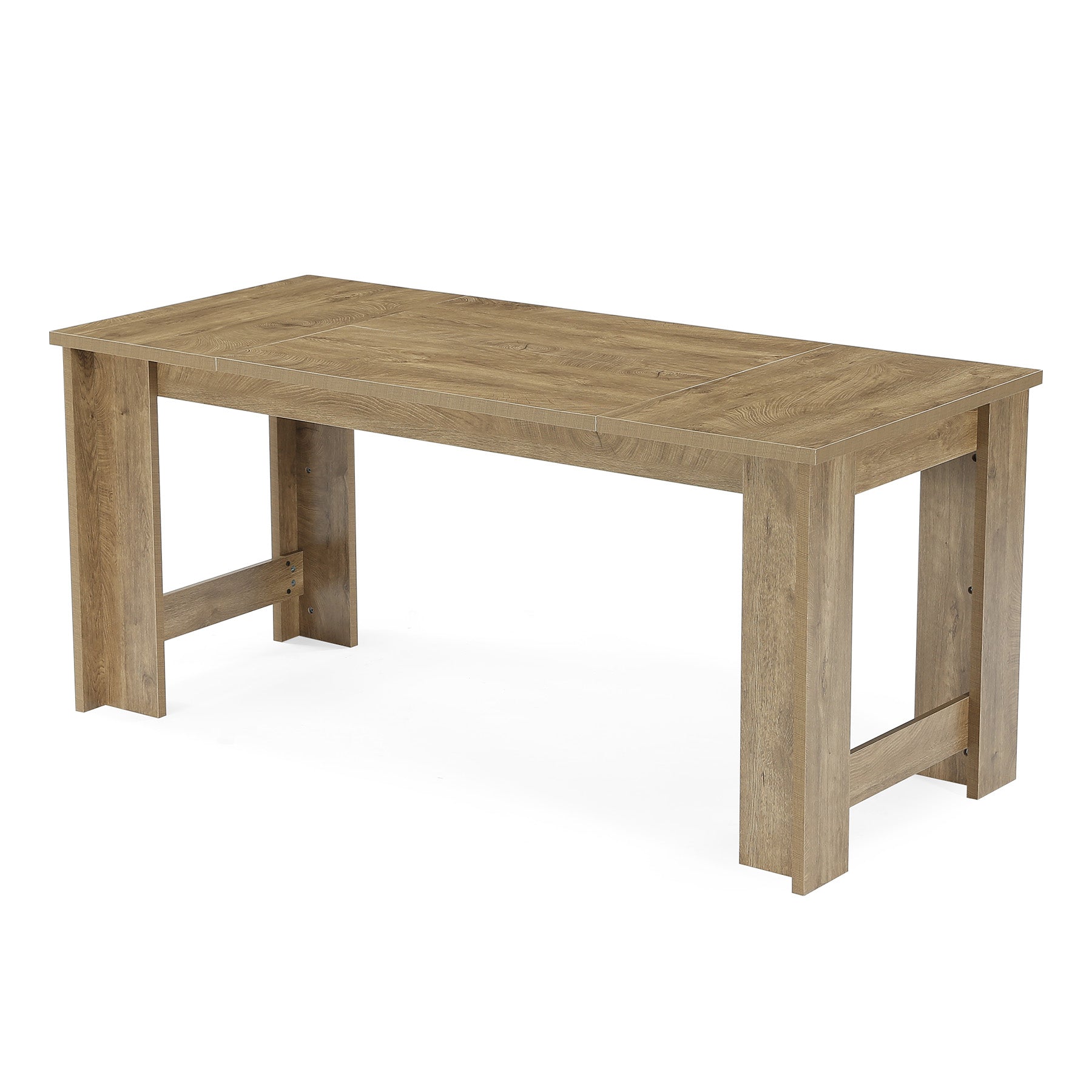 70.8" Dining Table for 6–8, Farmhouse Kitchen Table with Panel Legs for Dining Room