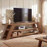 70.87" Solid Wood TV Stand Fits 75"TVs, 3-Tier Entertainment Center for Living Room 3