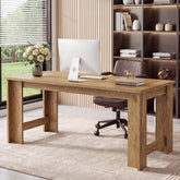 70.8" Long Executive Desk, Rectangular Office Computer Desk with Sturdy Panel Legs 3