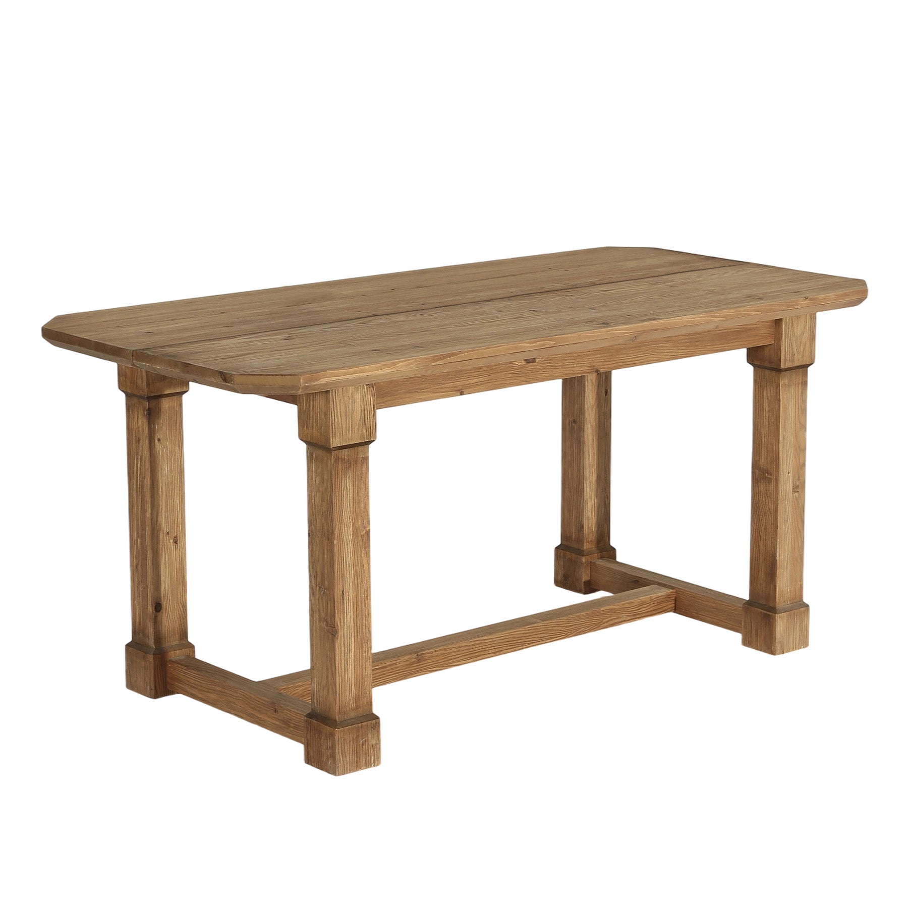 63" Solid Wood Executive Desk, Heavy-Duty Office Computer Desk with Thick Top & Sturdy Legs