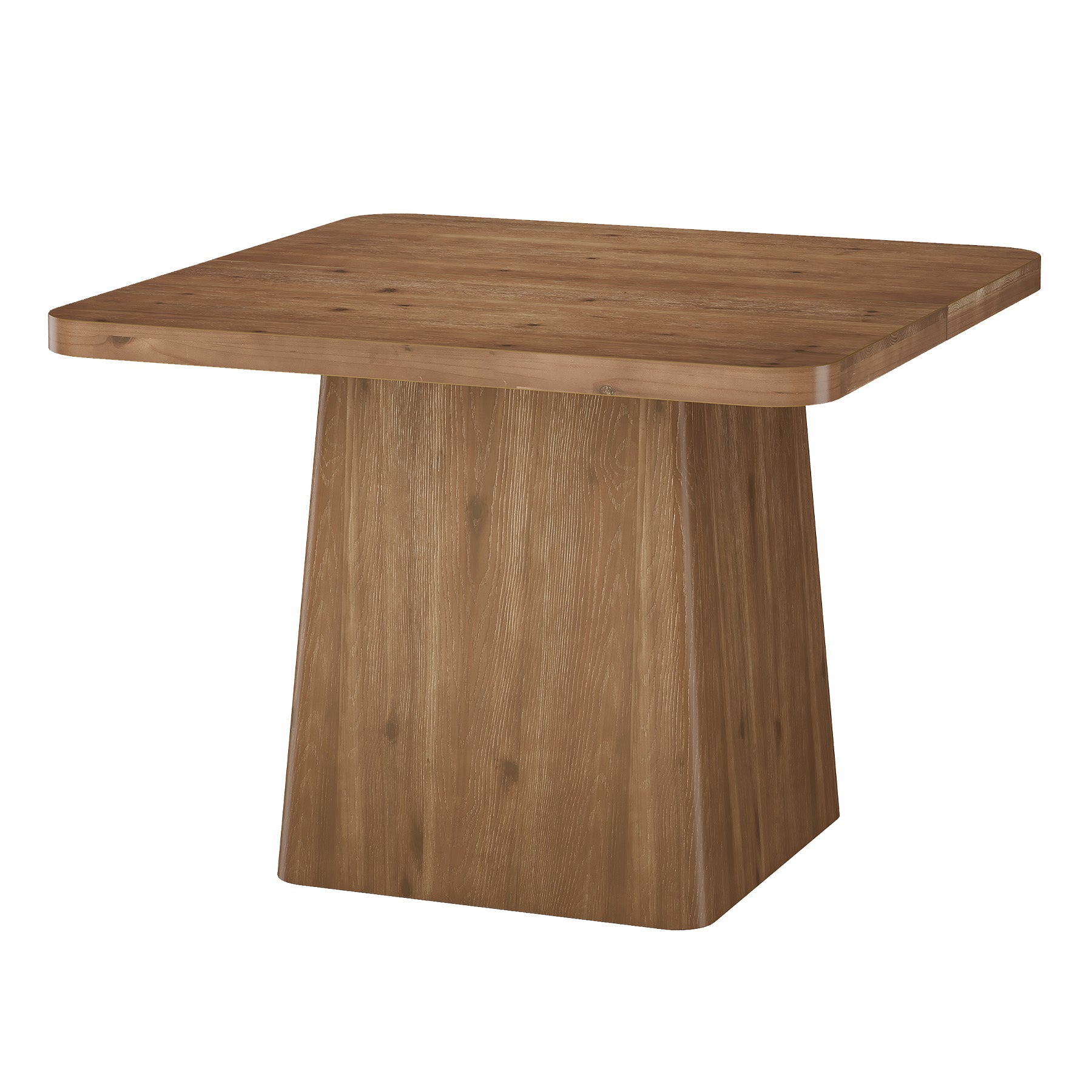 39" Square Solid Wood Dining Table for 2-4 People,  Modern Kitchen Table with Pedestal Base (Only Table)