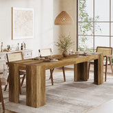 86.6" Long Dining Table, Rectangular Kitchen Table with Sturdy Legs for 6-8 People 3