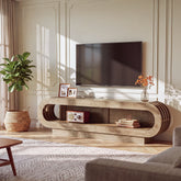 83" Modern TV Stand for TVs Up to 85", 2-Tier Media Console with Open Storage 3