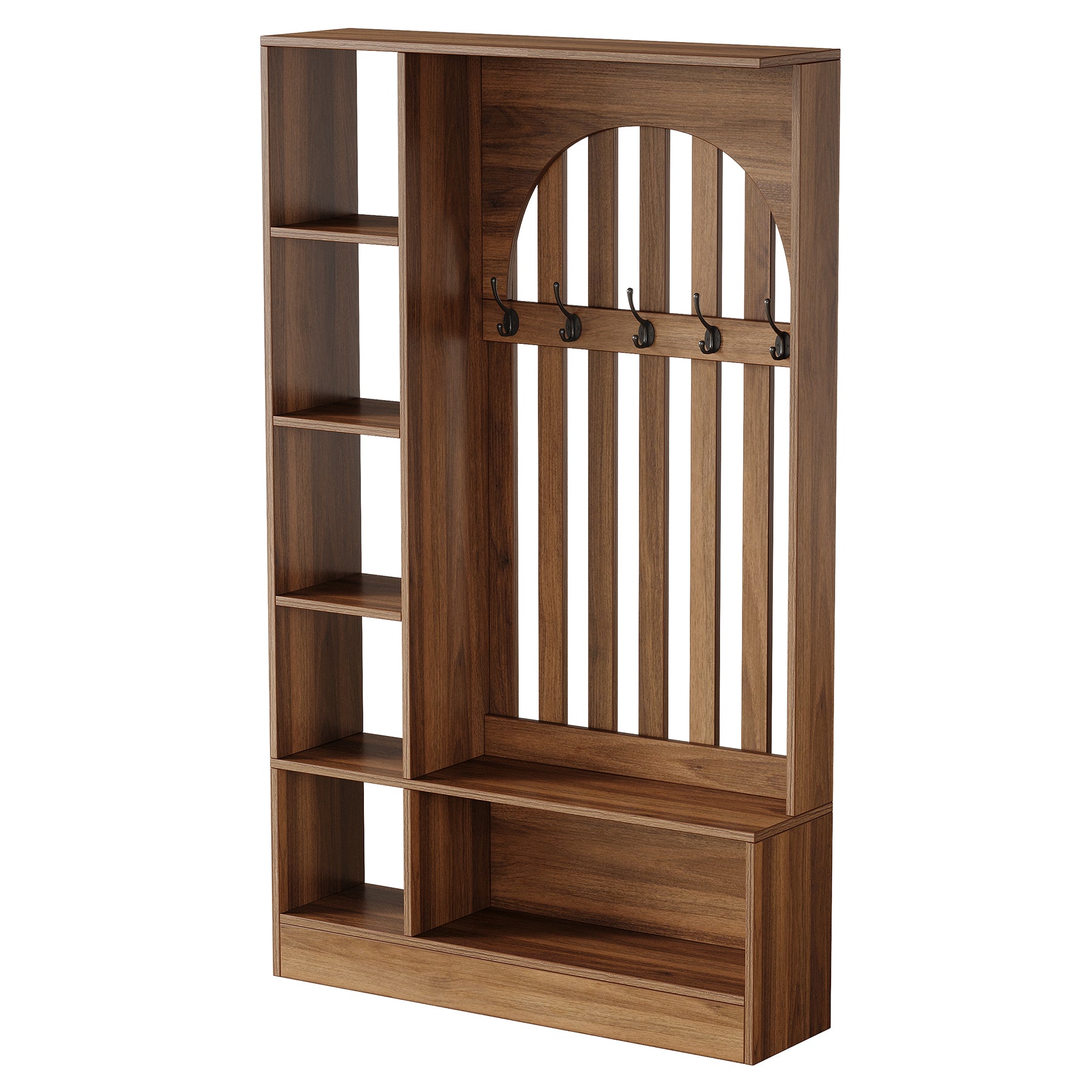 70.9" Tall Room Divider, Freestanding Wall Divider Partition with Storage Shelves