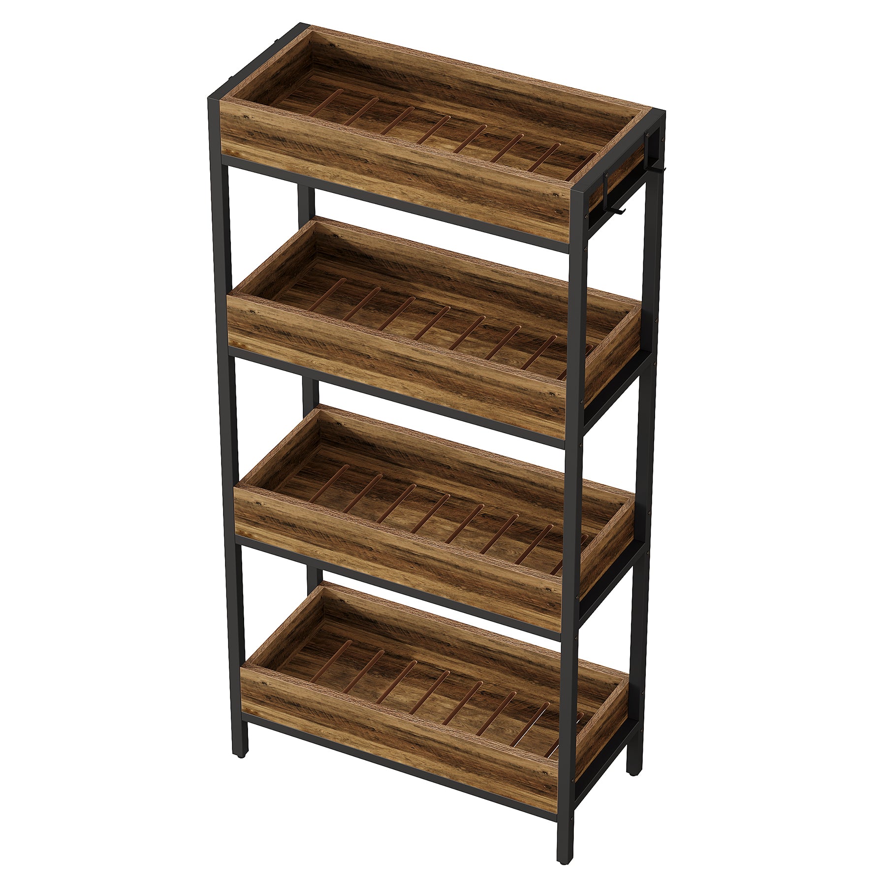 Tribesigns 55.1-Inch 4-Tier Bookshelf with Metal Frame, Free-Standing Bookcase for Living Room and Office