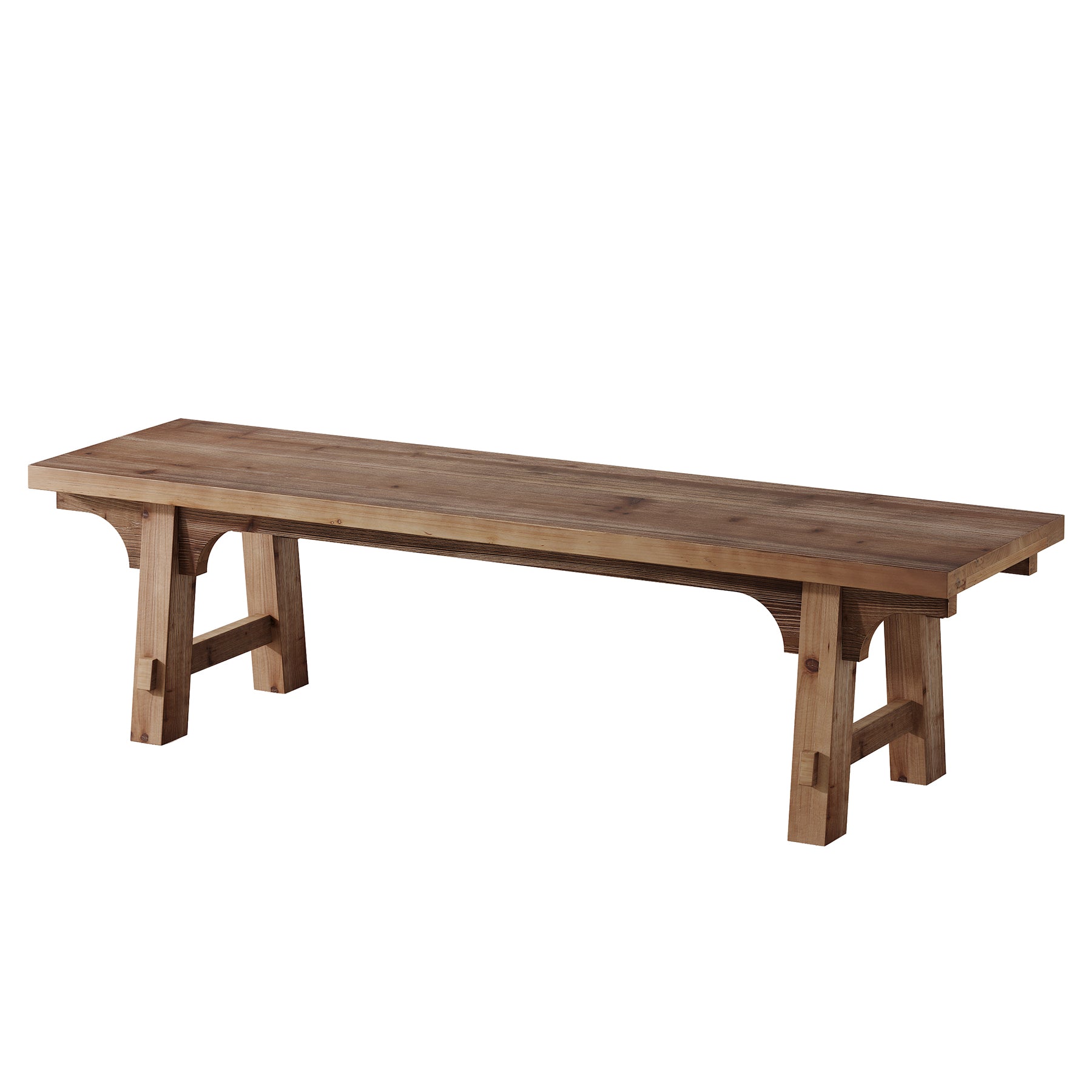 63" Solid Wood Entryway Bench, Long Shoe Bench End of Bed Bench for Bedroom