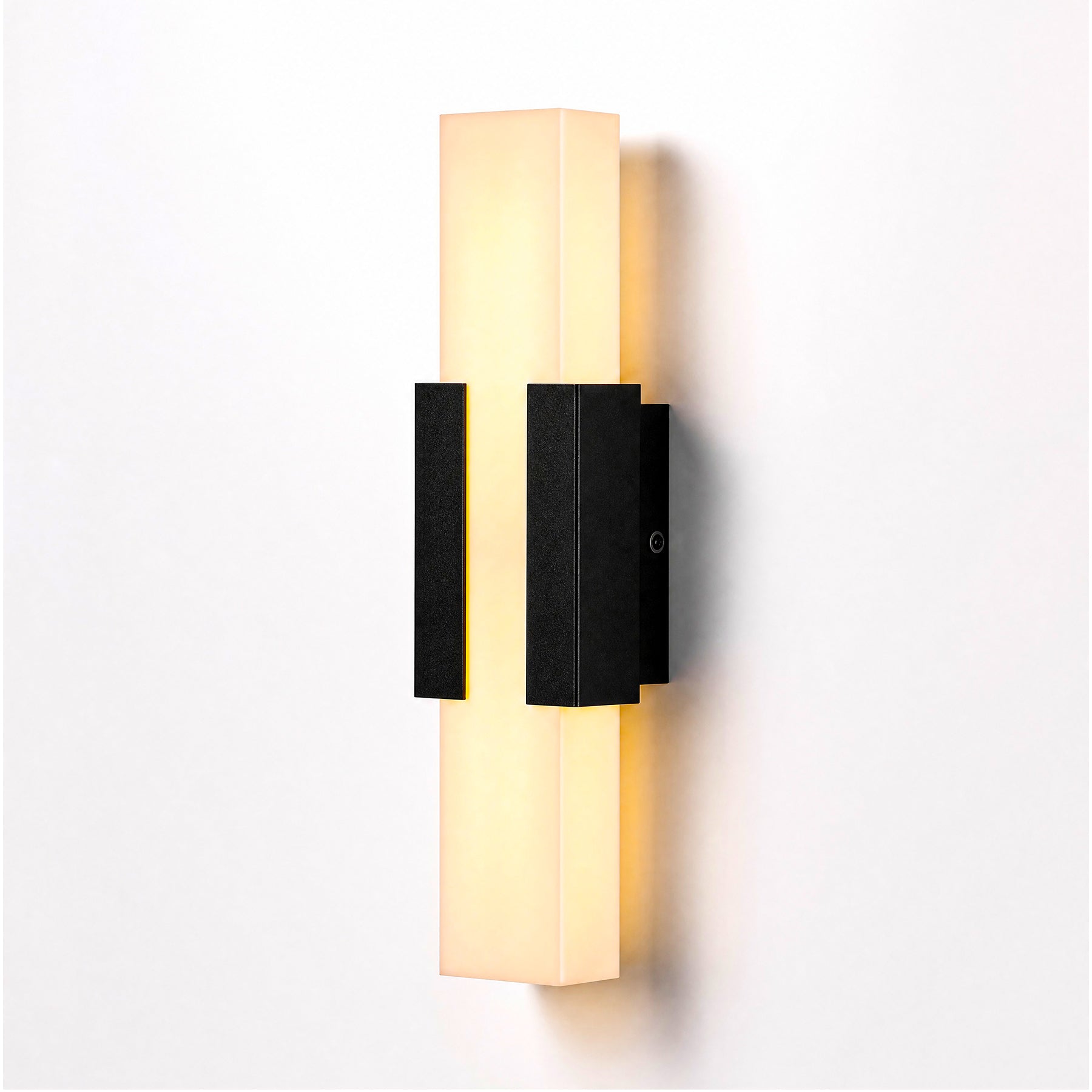 Outdoor Wall Light, Modern Exterior Wall Sconce with Metal Base & Acrylic Shade