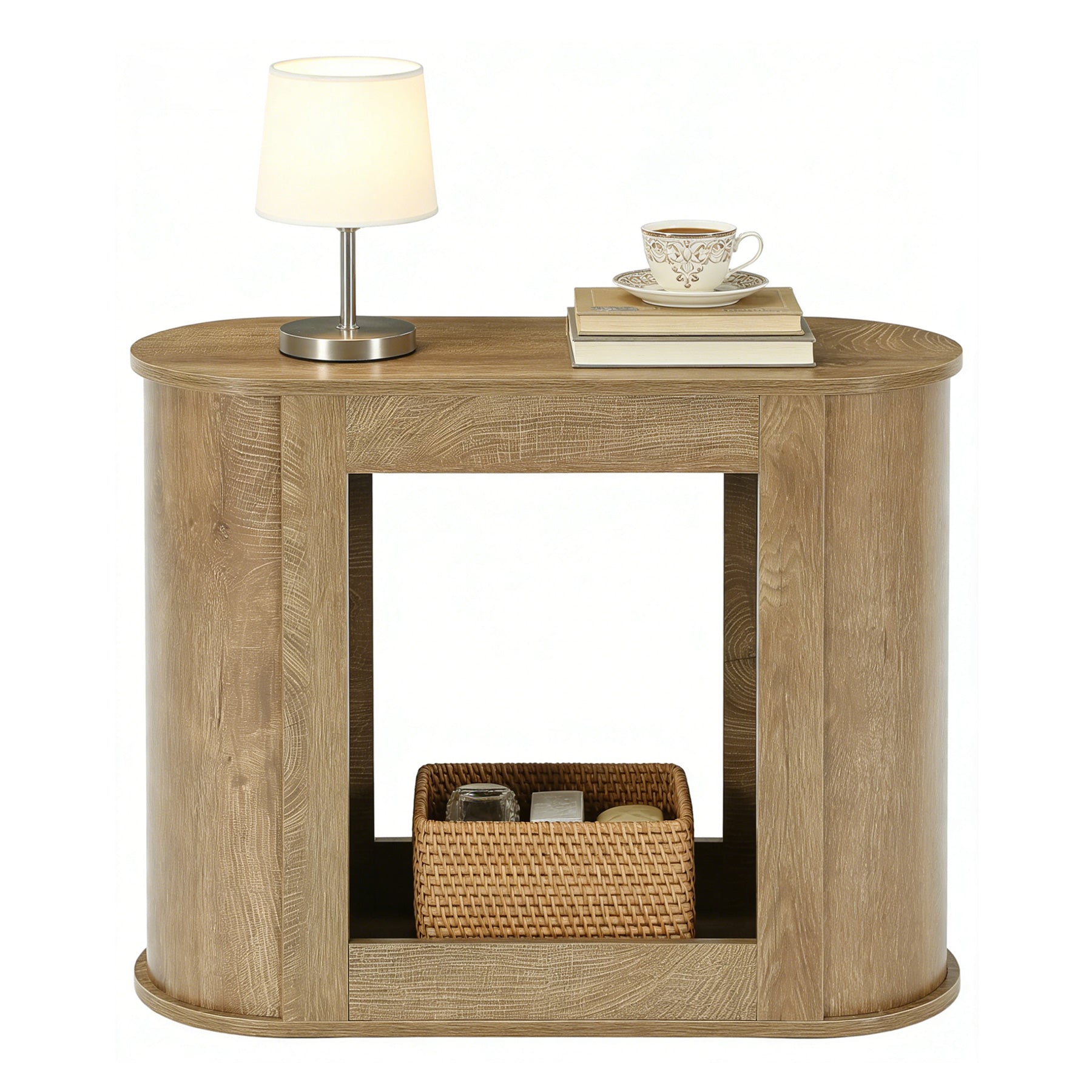 Tribesigns 31.5" Narrow Side Table, 2-Tier End Table with Shelf