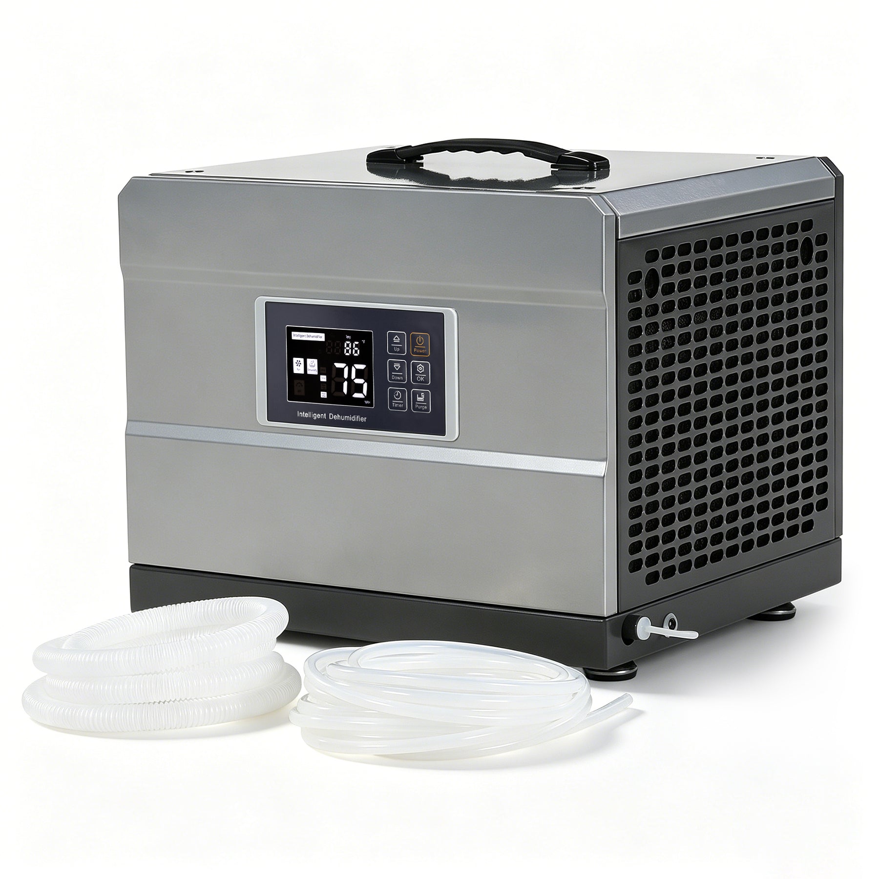 70 Pints Commercial Dehumidifier with Pump & Drain Hose for 1000 Sq. Ft, Auto Defrost, Washable Filter