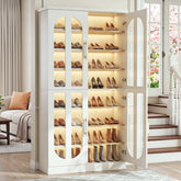 8-Tier Shoe Cabinet, Modern Shoe Organizer with Dimmable LED Lights & Acrylic Doors 3