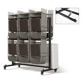 Heavy-Duty Folding Chair Rack On Wheels for Up to 84 Chairs or 12 Tables+42 Chairs, 800 LBS Capacity 3
