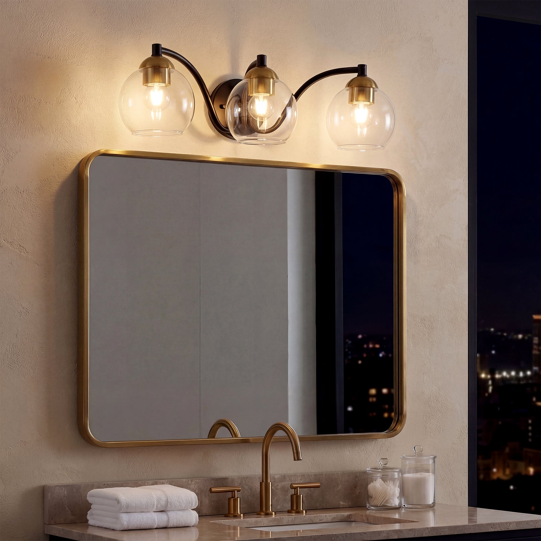 3-Light Bathroom Vanity Light, Modern Wall Sconce Lighting Fixture for Bathroom, Bedroom