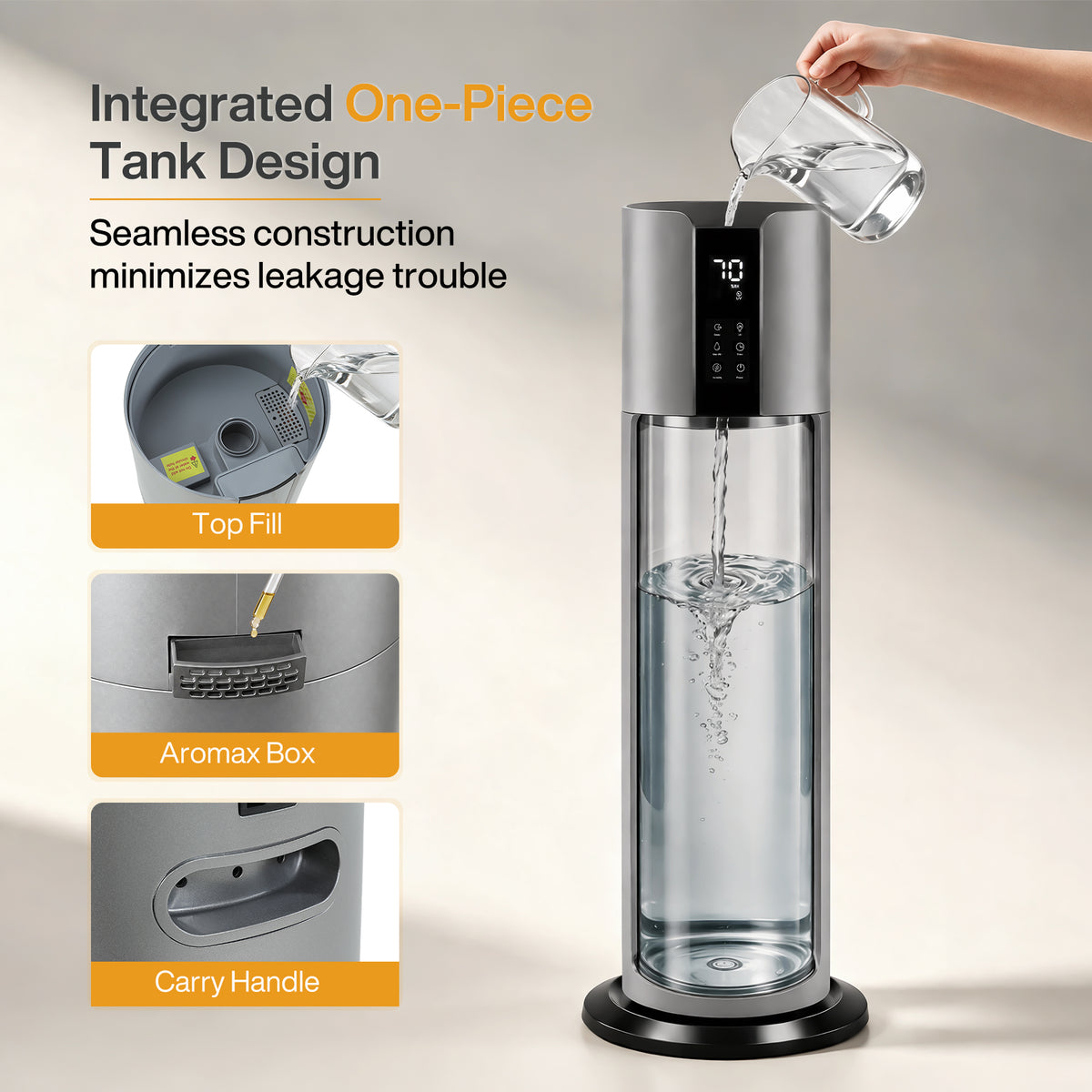 9L/2.38Gal Smart Humidifiers For Large Room, Cover Up To 600ft², APP & Remote Control