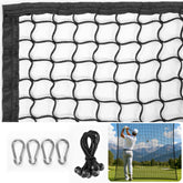 Sports Netting, Nylon Golf Net 10x10, High Impact Golf Practice Net for Backyard, 4 Hooks & 12 Bungee Cords 3