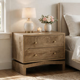31.5" Oversized Nightstands with 2 Drawers, Farmhouse Bedside Table with U-Shaped Base 3