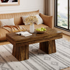 Farmhouse Coffee Table with Chunky Base