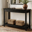 41.3" Solid Wood Console Table, Farmhouse Entryway Table With Storage Shelf