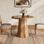 31.5" Round Dining Table for 4, Small Kitchen Table with Octagonal Base for Dining Room