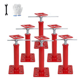 6 Pack House Floor Jacks for Lifting & Leveling, Heavy Duty Screw Jacks with Swiveling Top Plate 3