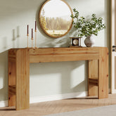 63" Solid Wood Farmhouse Console Table, Narrow Sofa Table for Entryway, Hallway, or Behind Couch 3